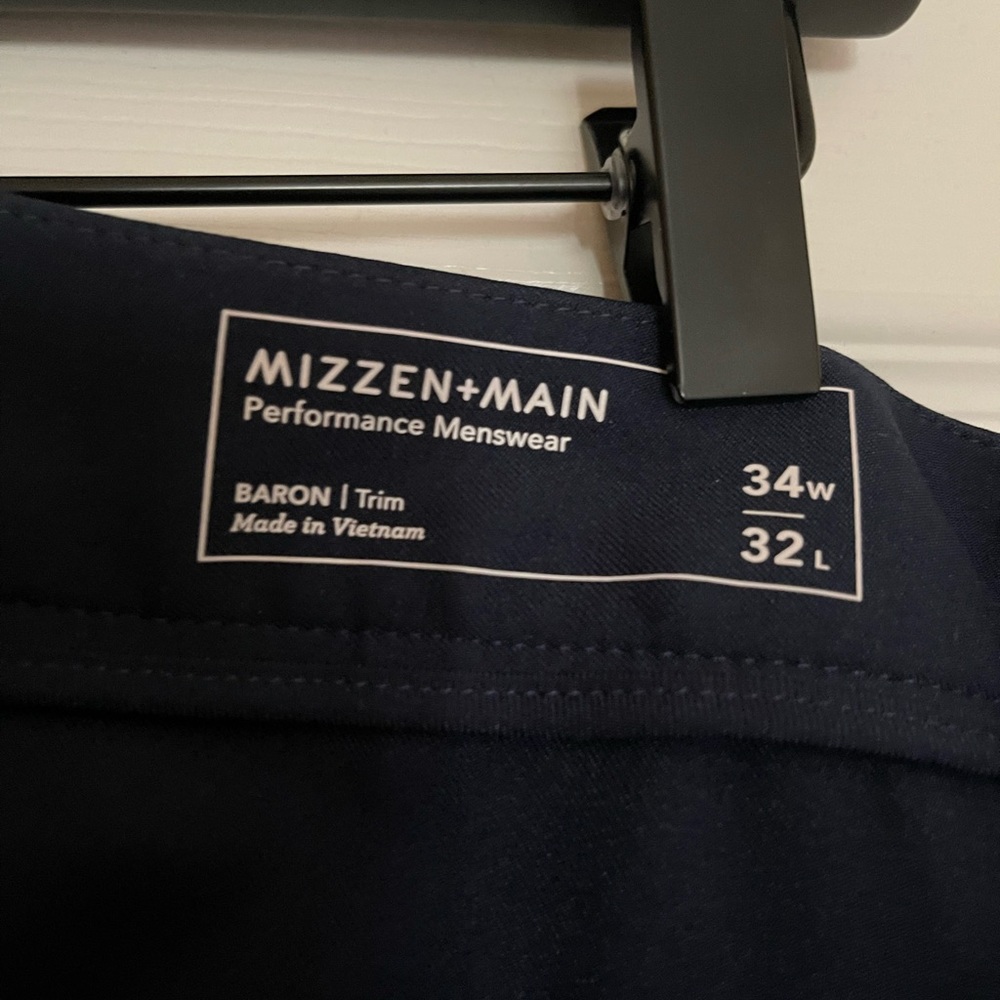 Mizzen+Main Navy Blue Baron Chino Pant - Picture 3 of 3